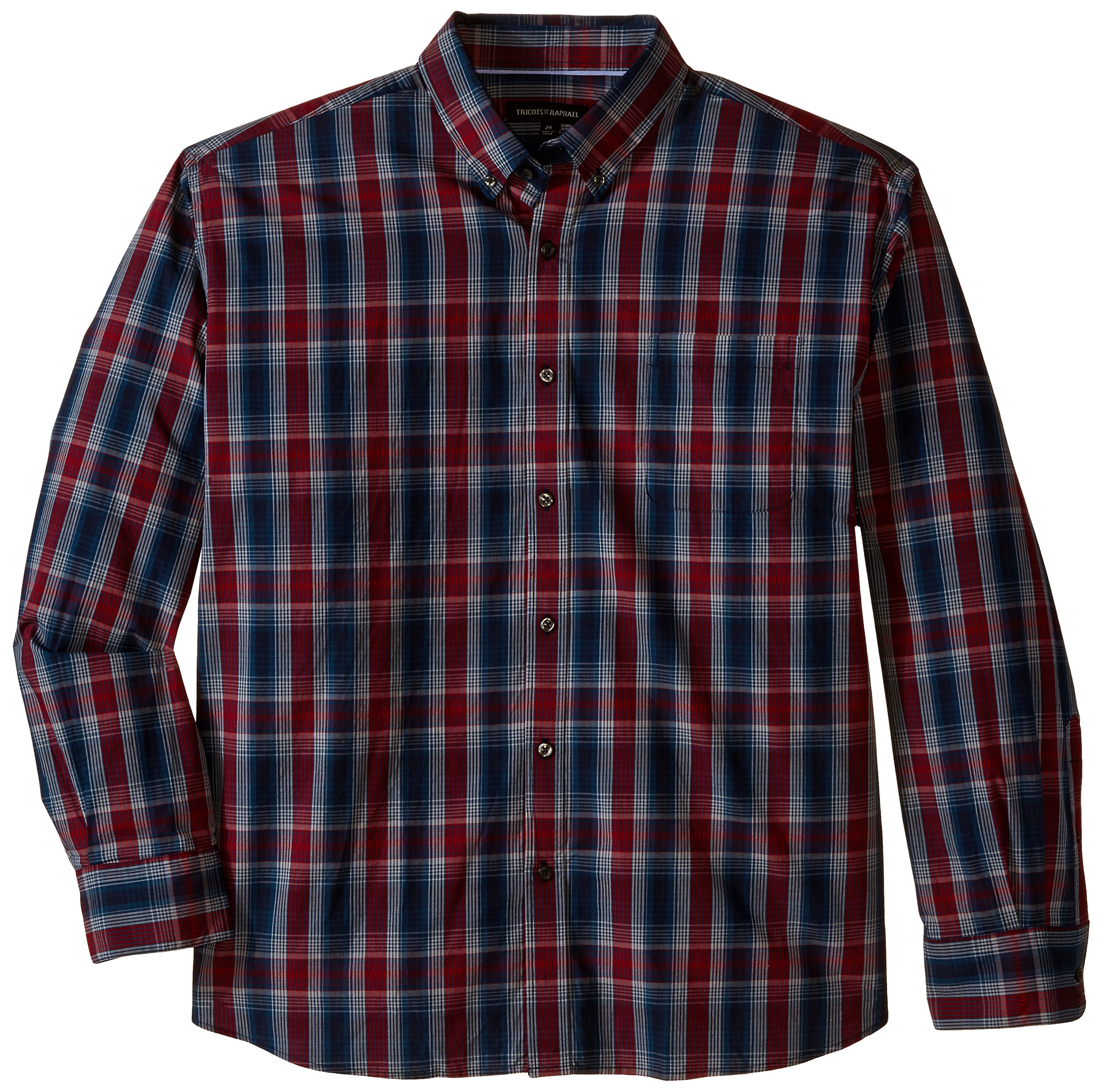 Tricot St. RaphaelMen's Big and Tall Emerson-Carbon Peached Tattersal