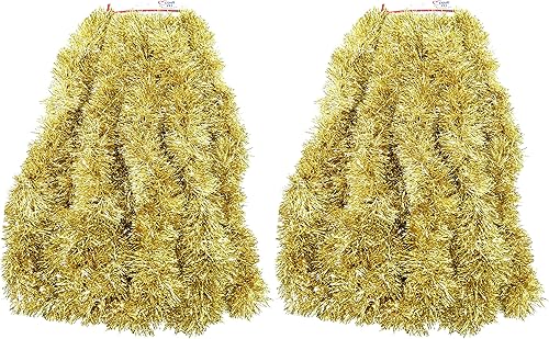 Miniatura 19 de Guirnalda de oropel gruesa Super Duper para Navidad, cumpleaños, decoración de vacaciones, eventos especiales (rosa, 2 paquetes de oropel de 25 1