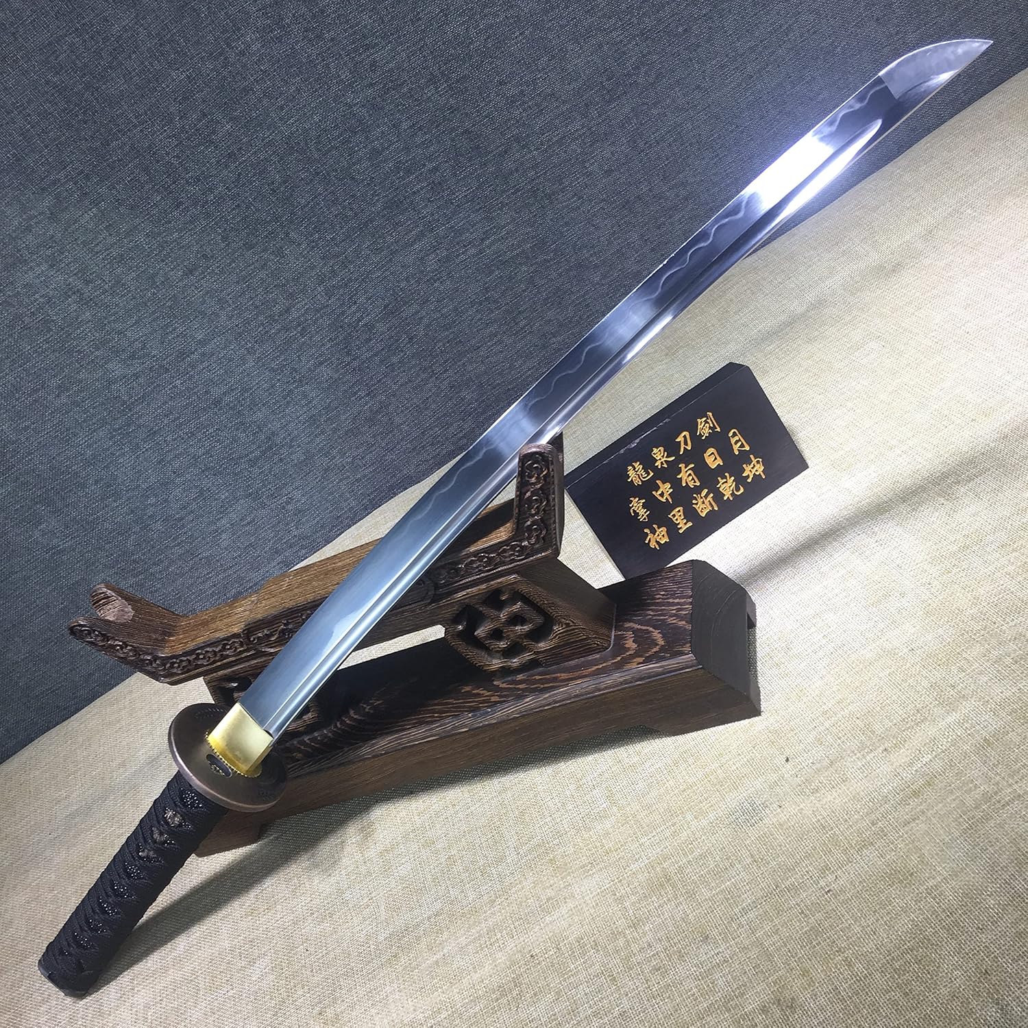 Handmade Short Katana Japanese Wakizashi Samurai Sword T10 Steel Clay Tempered Blade