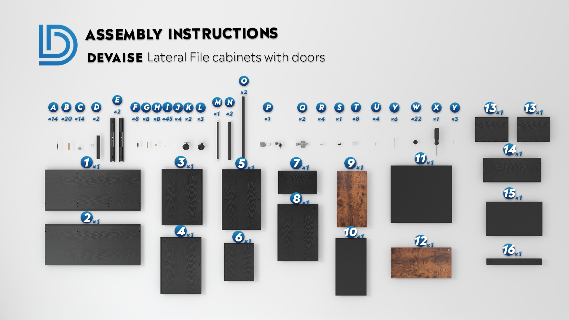 Amazon.com: DEVAISE Office File Cabinet with Lock, 1-Drawer Wood