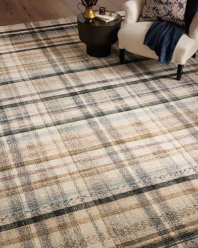 Miniatura 6 de Loloi Chris Loves Julia Humphrey Collection HUM-02 - Alfombra de área de 8 pies 3 pulgadas x 11 pies 3 pulgadas, color marfilmulti con altura de