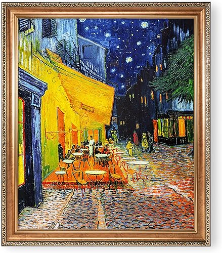 Miniatura 1440 de A&T ARTWORK The Starry Night de Vincent Van Gogh. Tamaño del marco: 36 x 30 pulgadas, tamaño de la imagen: 30 x 24 pulgadas, reproducciones clásicas