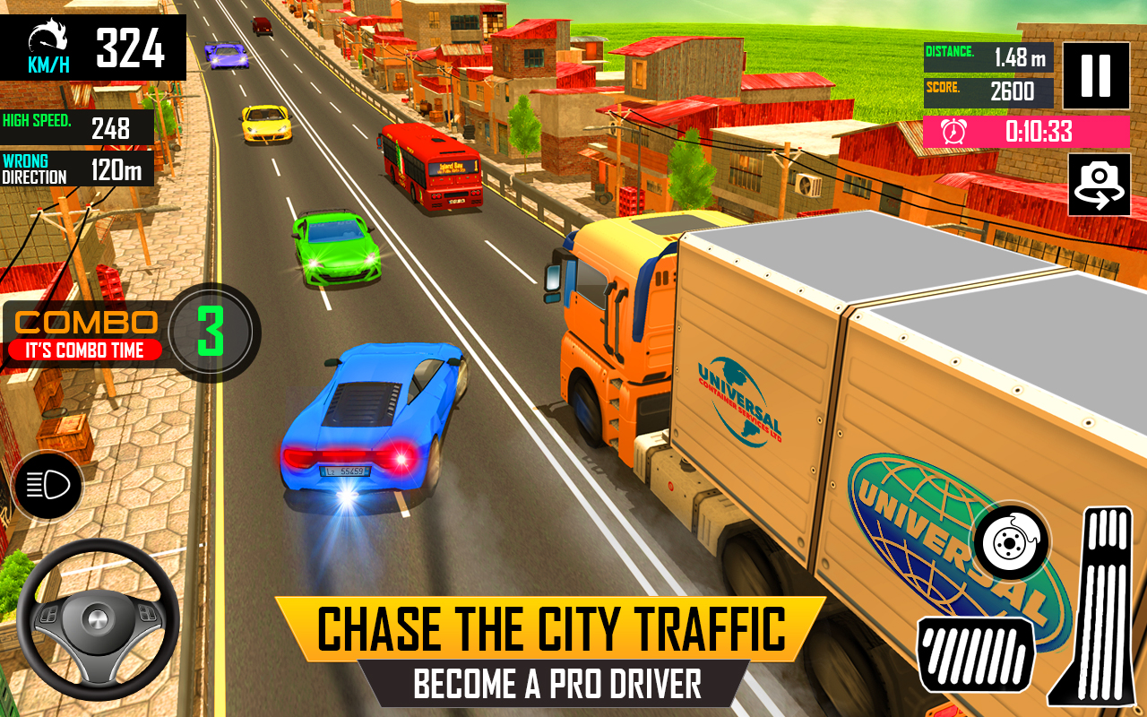 3D Car Racing Games City Traffic Escape 3D Kids Car Games Highway