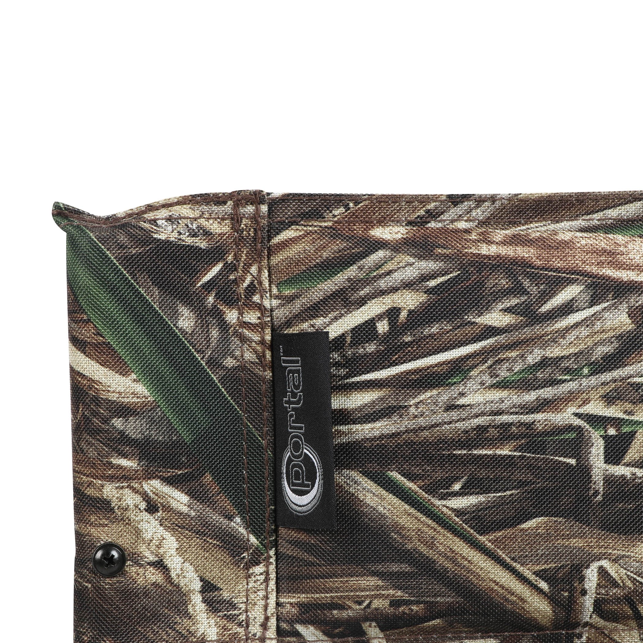 Portal Foldable Outdoor Chair Portable Fishing Stool with Storage Pocket, Camouflage