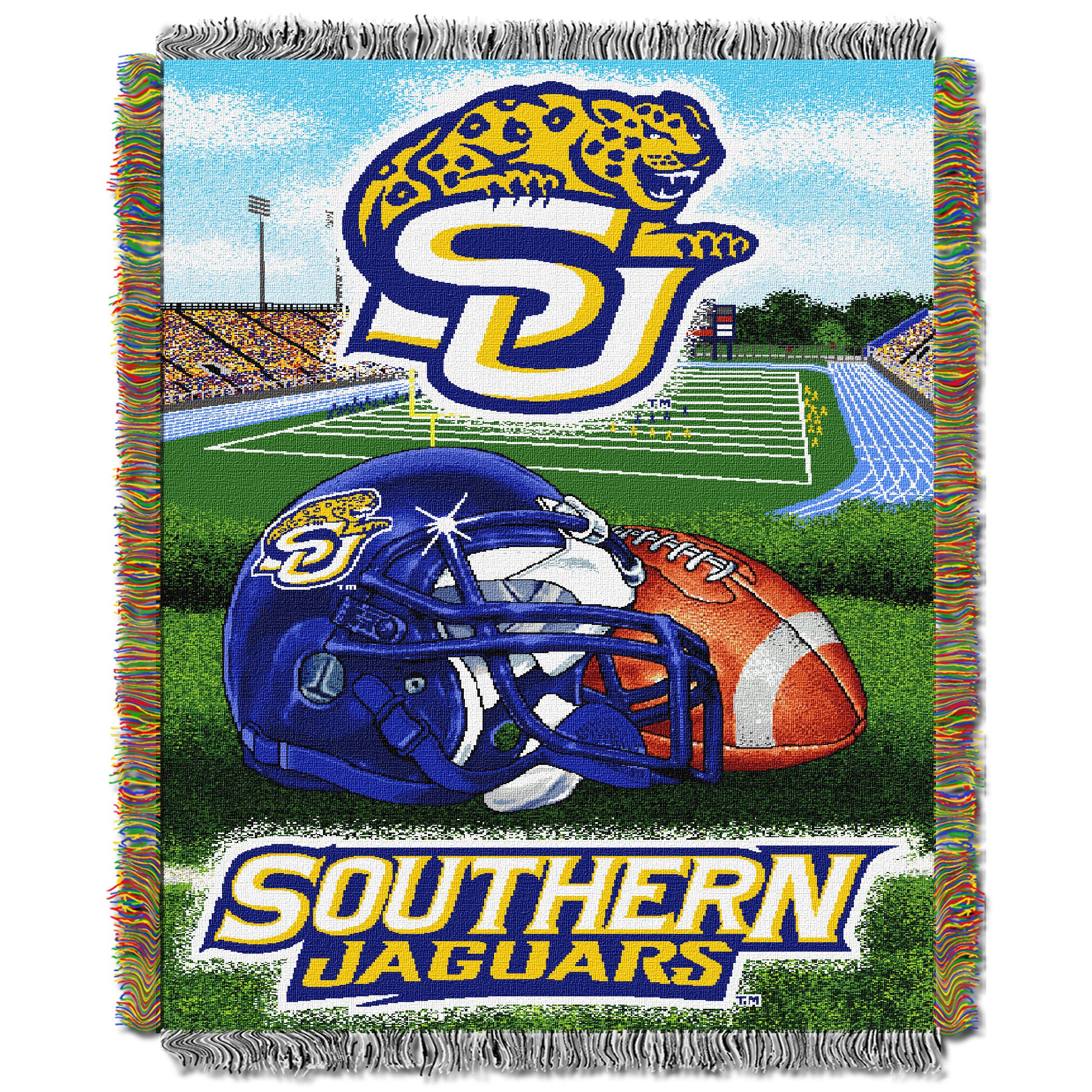 Officially Licensed NCAA "Home Field Advantage" Woven Tapestry Throw Blanket, 48" x 60", Multi Color