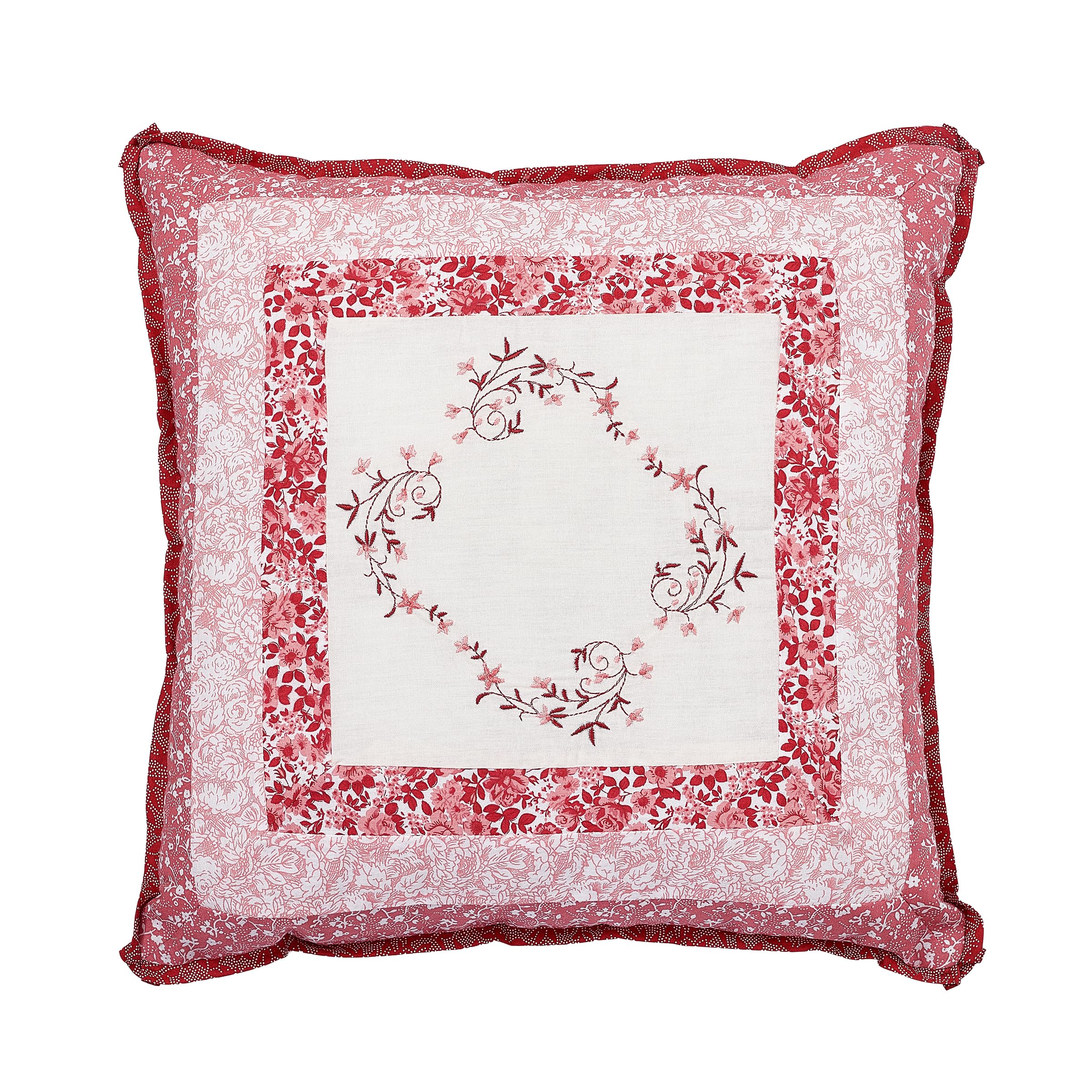 MODERN HEIRLOOM Caroline Bedspread, Square Pillow, Red