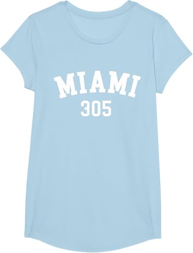 Miniatura 56 de Miami 305 USA American College Font T-Shirt Negro,Azul Marino,Azul Pastel,Arándano,Rojo,Plateado,Hierba,Verde Kelly,Marrón,Verde Oliva,Jaspeado