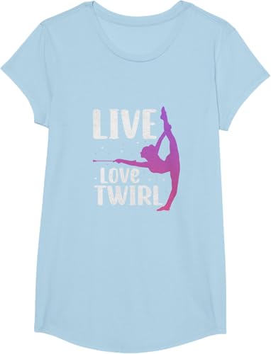 Miniatura 35 de Twirl Baton Twirling Twirler Majorettes T-Shirt Black,Navy Blue,Asphalt Grey,Baby Blue,Cranberry Red,Red,Kelly Green,Brown,Olive Green,Dark Heather