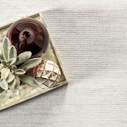 Miniatura 7 de nuLOOM Martine Abstract Sun - Alfombra lavable a máquina, 2 pies 8 pulgadas x 8 pies, color blanco polvoriento