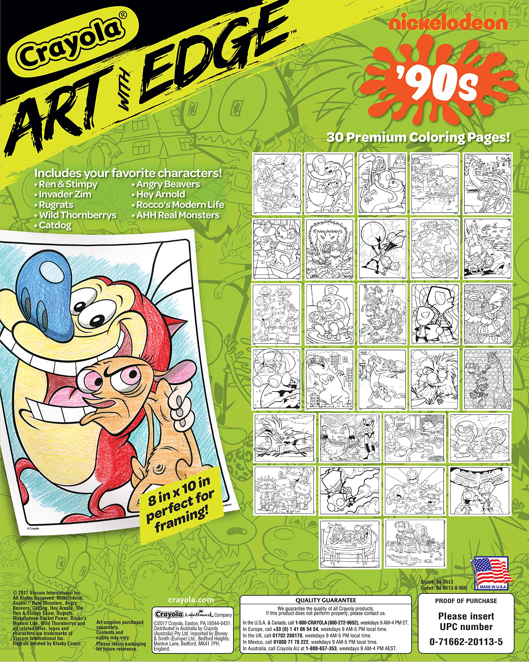 Download Crayola Art With Edge Coloring Pages Nickelodeon Toy Amazon Sg Toys Games