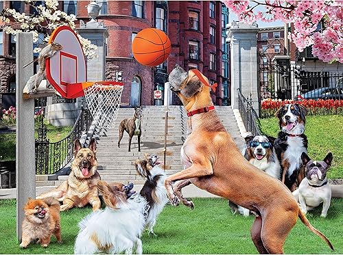 KI Puzzle de 1000 piezas para adultos, rompecabezas de jardín de verano caprichoso para mascotas, 27 x 20 pulgadas (02643-SB)