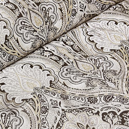 Miniatura 9 de Madison Park Essentials Michelle - 24 piezas para habitación, jacquard satinado, para todas las estaciones, negro, tamaño Queen (90 x 90 pulgadas)