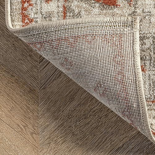 Miniatura 7 de nuLOOM Charlotte Faded Medallion - Alfombra de pasillo, 2 pies 6 pulgadas x 8 pies, color beige