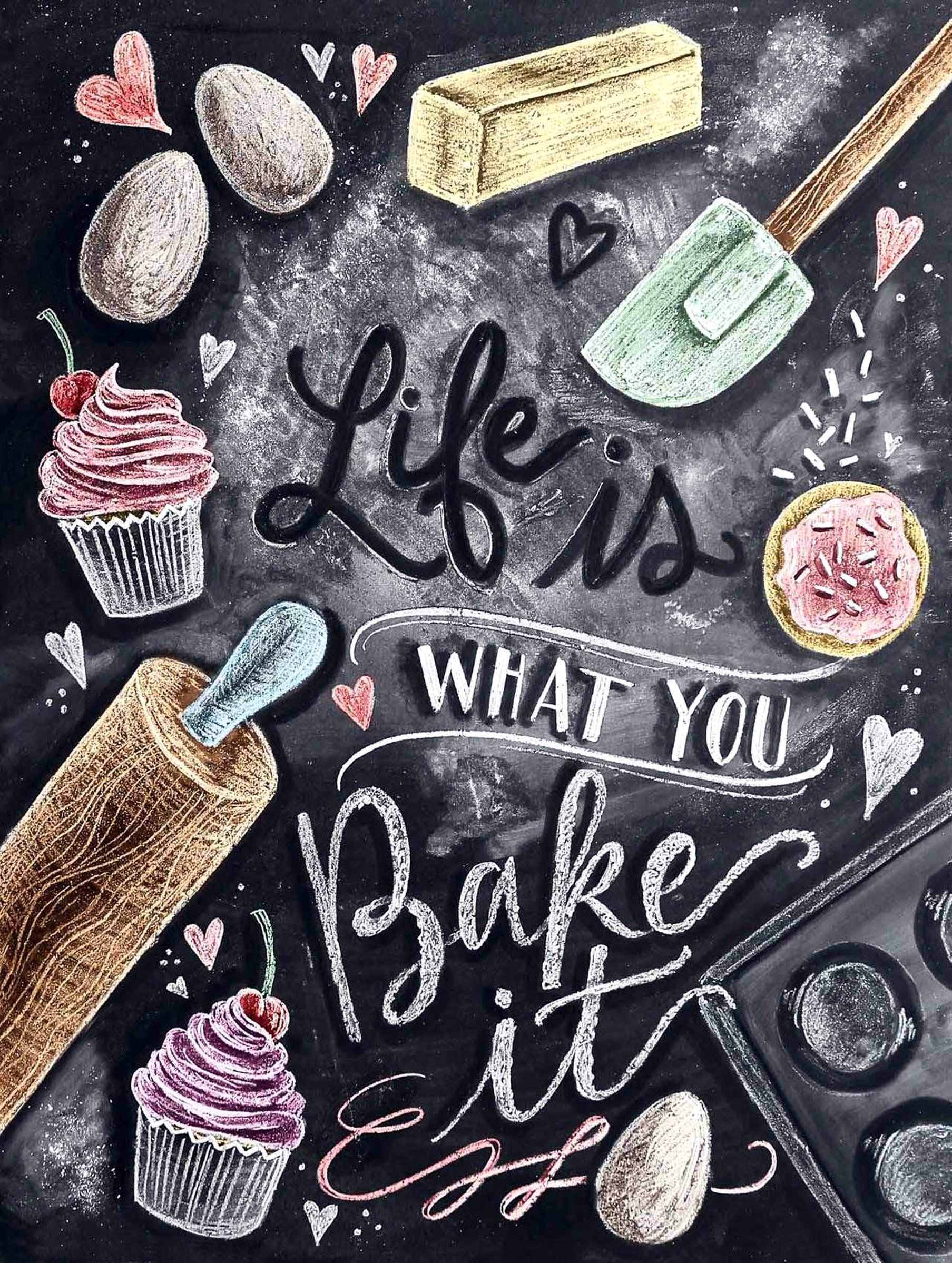 Shawprint METAL VINTAGE RETRO SHABBY-CHIC TIN KITCHEN SIGN LIFE IS WHAT YOU BAKE IT WALL PLAQUE (2978) (267MM X 200MM (10" X 8")