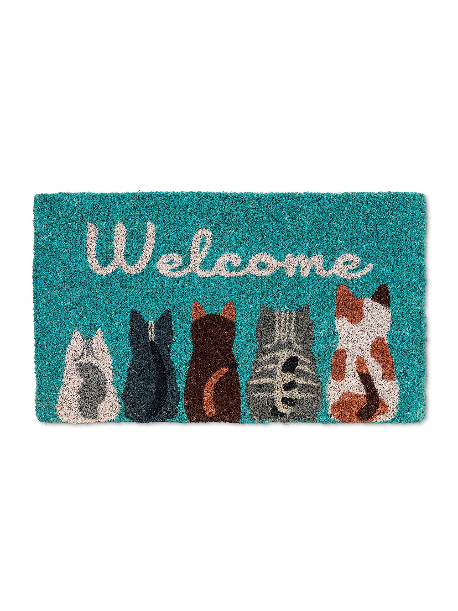 Abbott Collection - Zerbino 18 x 30 l, fibra di coir, motivo: gatti di benvenuto