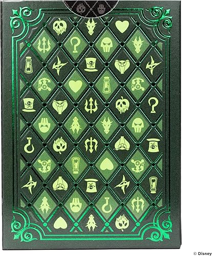 Miniatura 4 de Bicycle - Naipes de villanos de Disney - Incluye 12 villanos de Disney, entre ellos Scar, Maléfica, Úrsula y más - Naipes verdes o morados (los