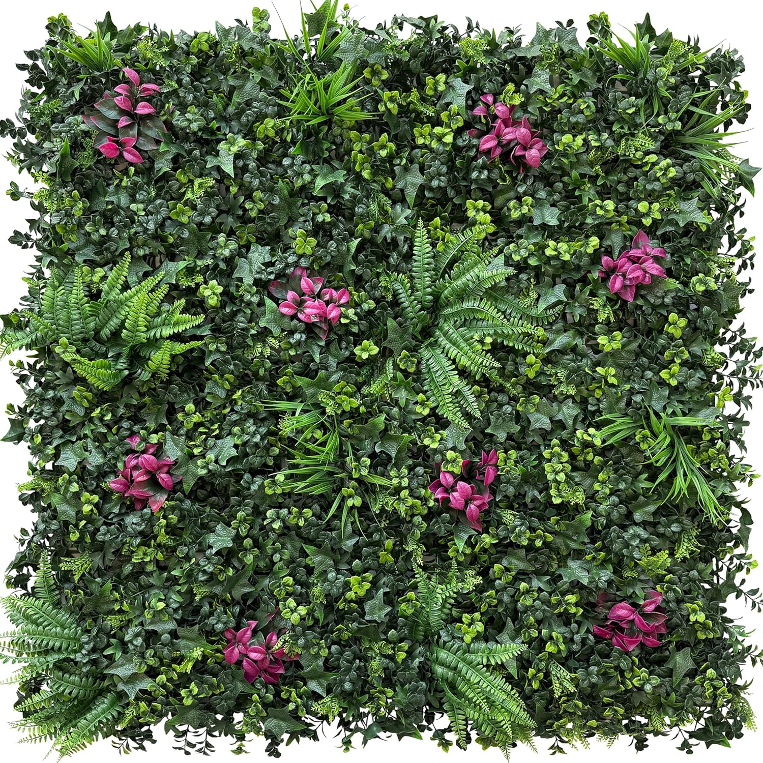 Artificial Hedge Panels Greenery Wall: 6Pcs 20''x20'' UV-Anti Grass Wall Backdrop Privacy Fence Screen, Faux Plant Panels for Outdoor Indoor Patio, Birthday, Wedding Green Decor