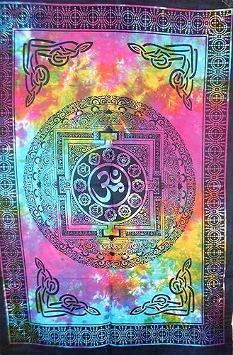Miniatura 5 de Traditional Jaipur Om - Póster artístico para pared, tapiz hippie, decoración de dormitorio indio, arte de pared bohemio, colgante de pared, tamaño