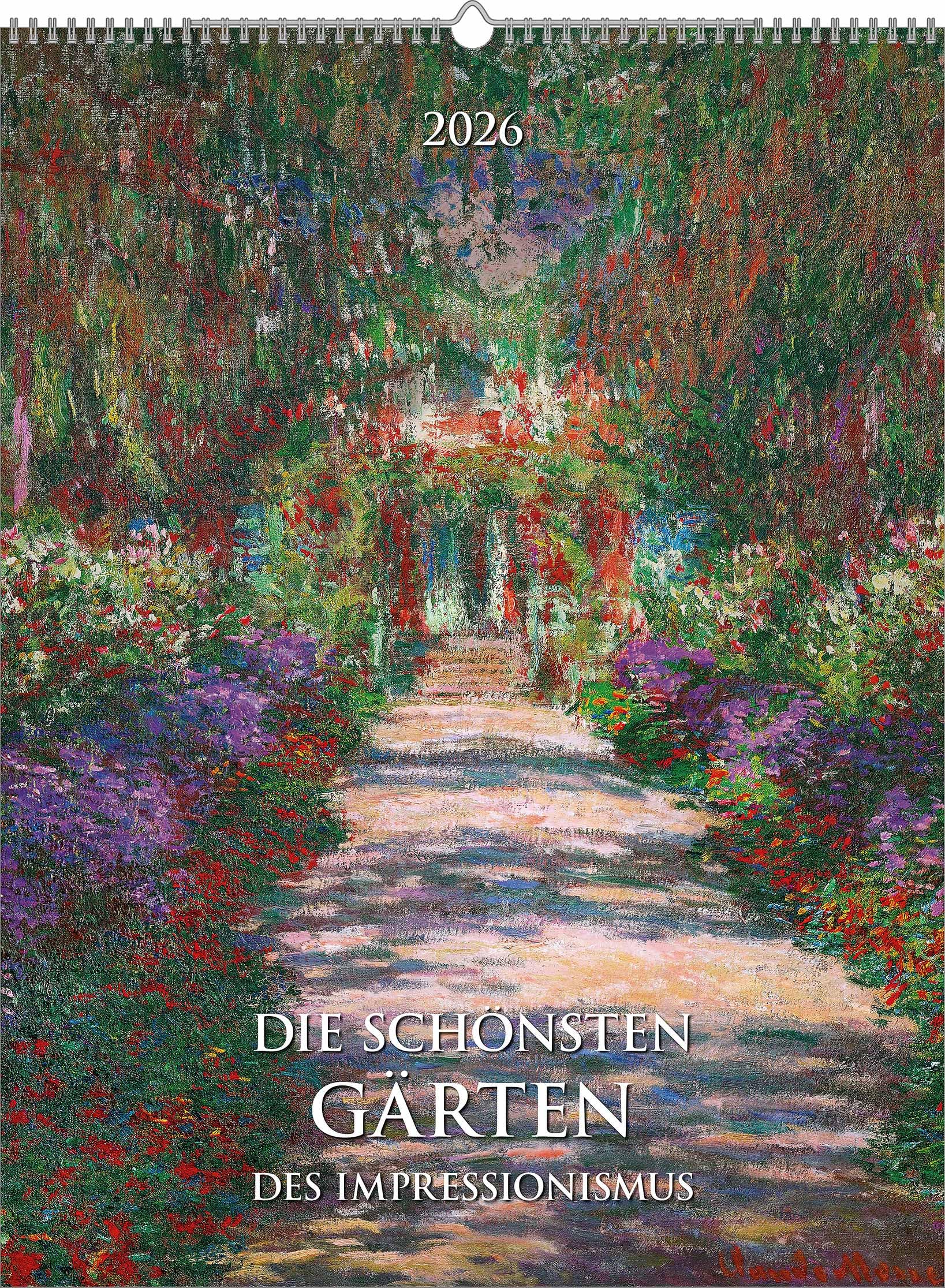 Alpha Edition - I giardini più belli dell'impressionismo 2026 – Calendario artistico 42 × 56 cm con capolavori di Monet, Renoir, Degas – Calendario decorativo da parete per gli amanti dell'arte e del