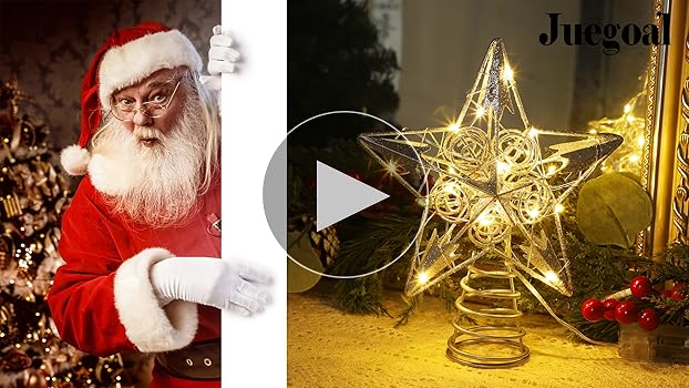 Amazon.com: Juegoal Star Tree Topper with 20 LED Lights