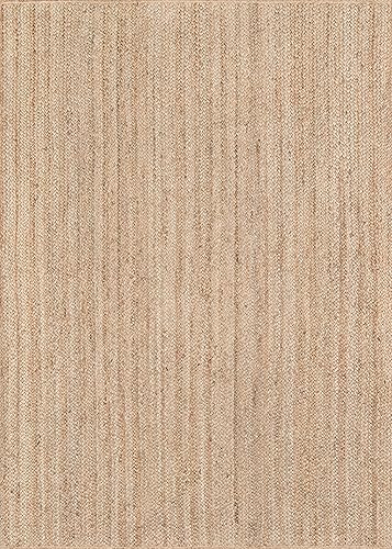 Erin Gates by Momeni Westshore Waltham - Alfombra de yute marrón hecha a máquina, 5 pies x 7 pies 6 pulgadas (WESTSWES-1BRN5076)