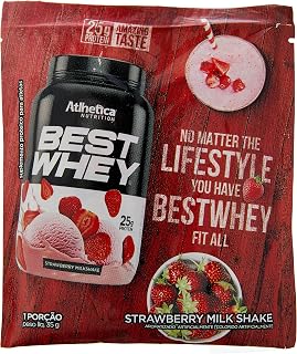 Best Whey Sachê (35G) - Sabor Strawberry Milkshake, Atlhetica Nutrition