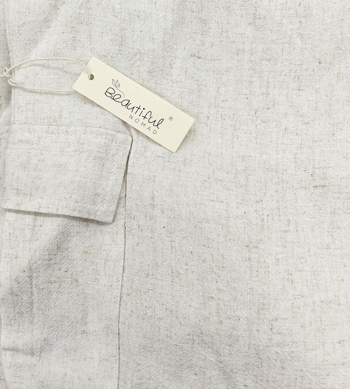 Beautiful Nomad Women's Linen Pants Casual High Waisted Wide Leg Pant Baggy Trousers with Pockets - Image 6