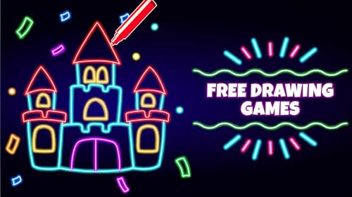 Doodle Brilho Coloração & Jogos de Desenhar Para Crianças - Kids Doodle, Glow, Neon Coloring Book