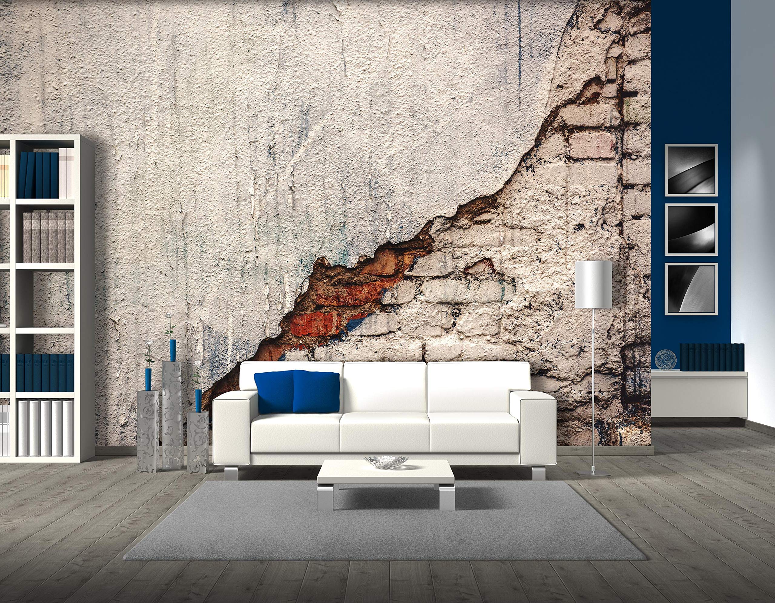 Fotomural Ladrillo Blanco 200x140 Cm - Papel Pintado No Tejido Calidad Alemana