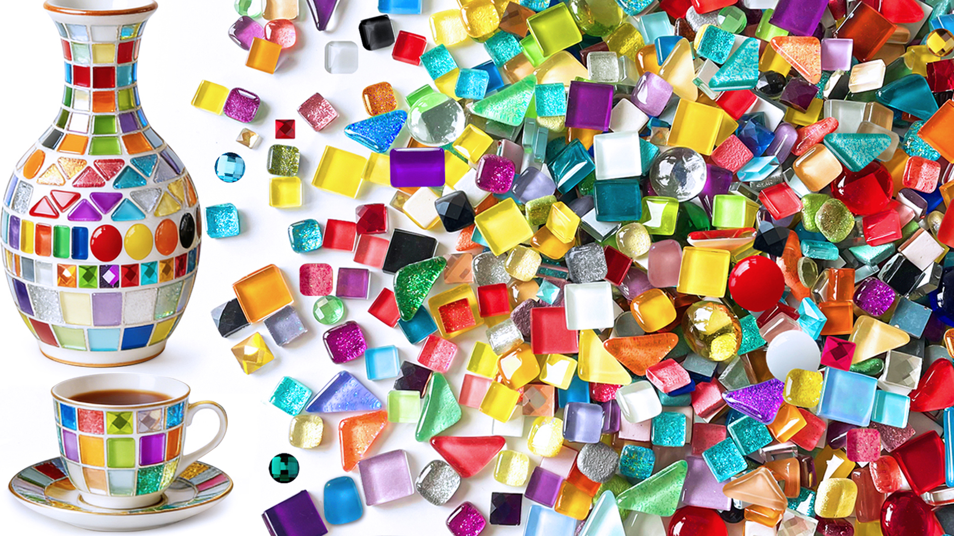 Amazon.com: LITMIND 1.1LB Assorted Colors Irregular Crystal Glass
