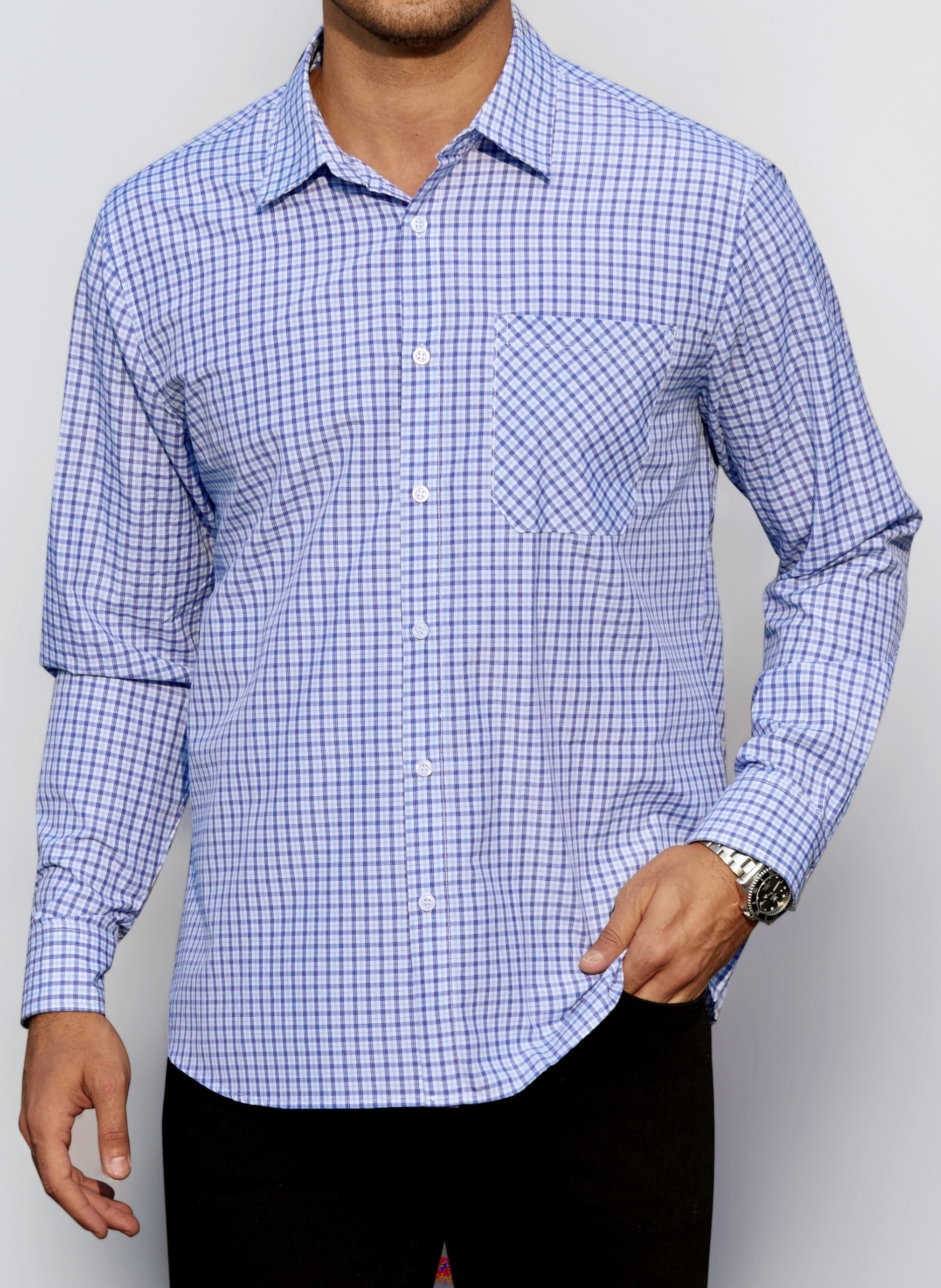 Men's Classic Checked Shirt Long Sleeve Button Down Plaid Tartan Lumberjack Shirt for Men UK S-6XL