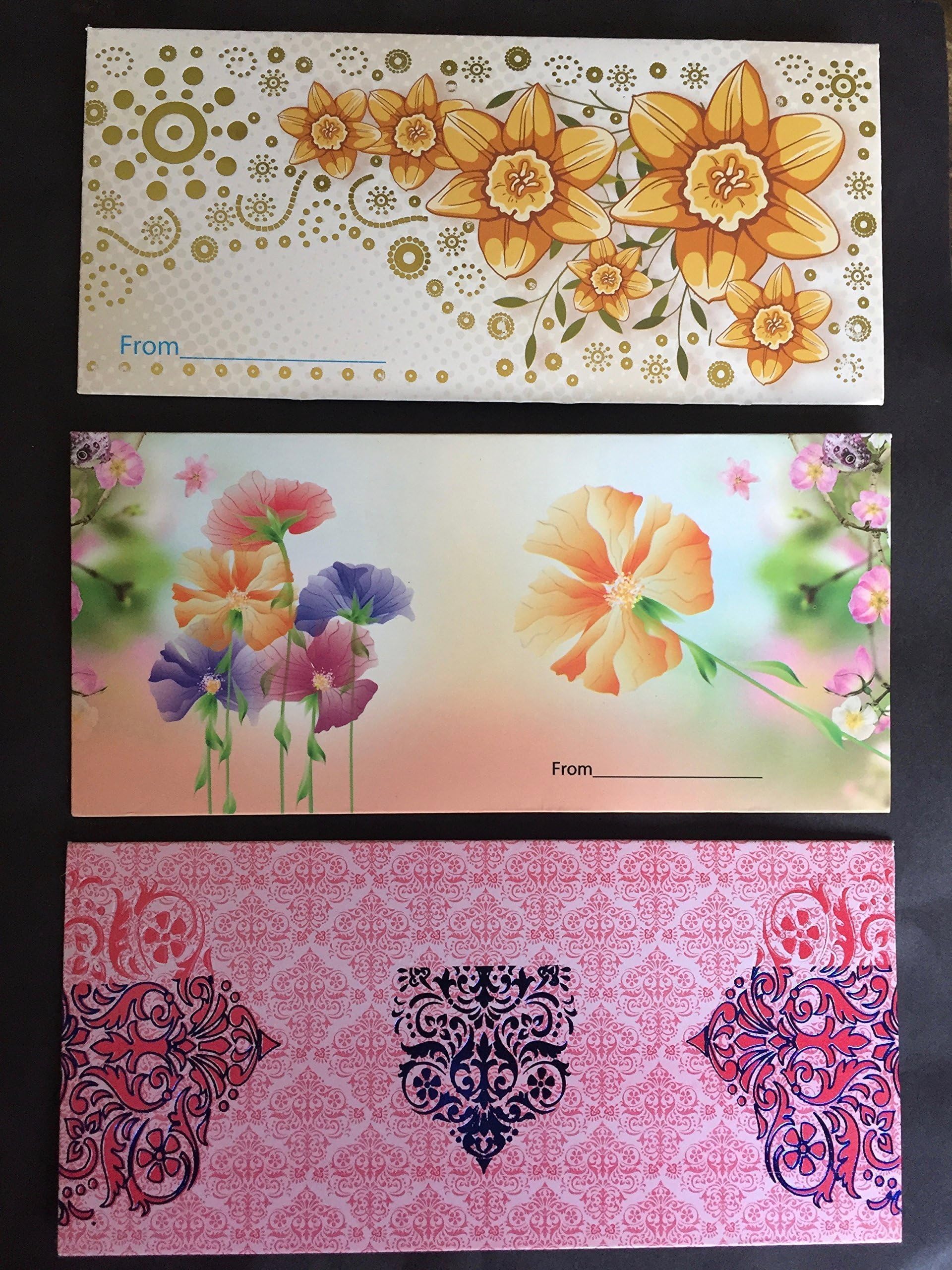 Colorful money envelopes (set of 8) with two bonus envelopes for a total of 10