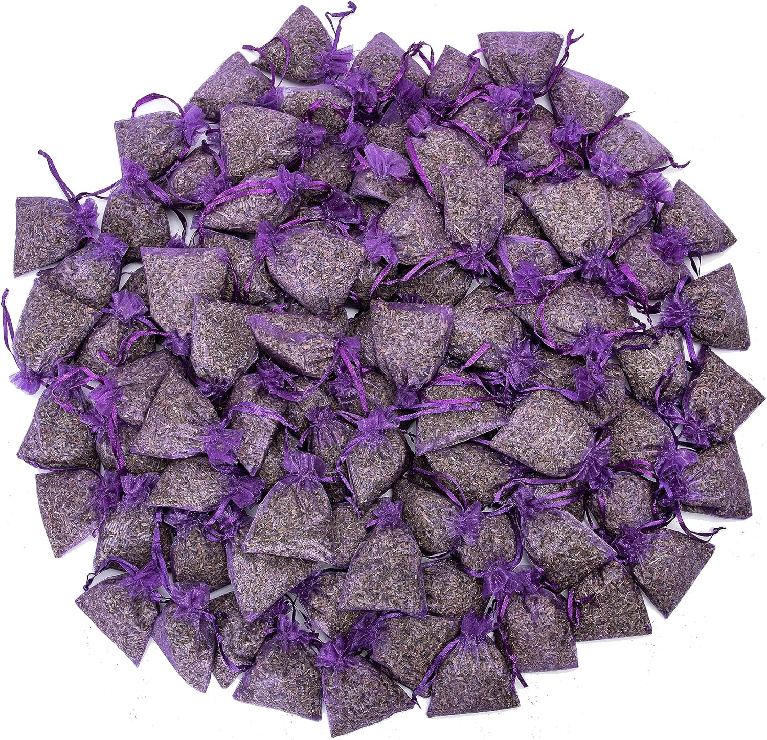 Bag of 100 Sachets Dried Lavender Flower Lavender Sachets for Drawers and Closets, LV-B-4