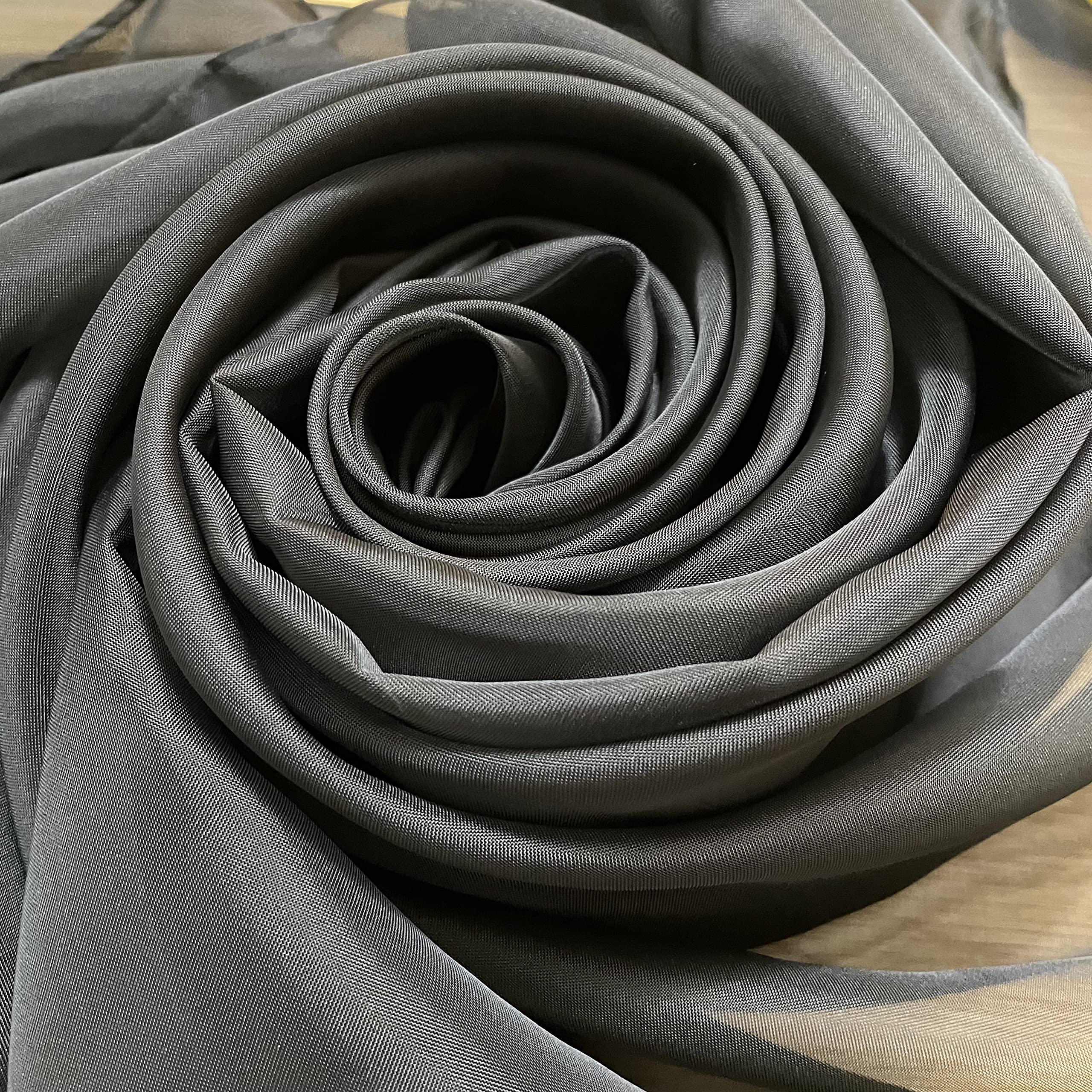 Megachest Wedding Voile Fabric 58 Inches Wide 50 Meters Long (Black, 50 Meters Long) — view 5