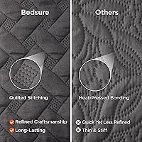 Vista 6 de Bedsure Colchas de tamaño individual – Colchas ligeras de tamaño individual con patrón de tejido de cesta, ropa de cama suave, colcha de edredón