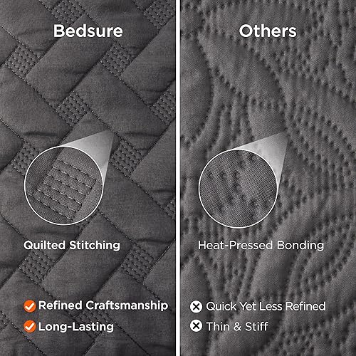 Miniatura 6 de Bedsure Colchas de tamaño individual – Colchas ligeras de tamaño individual con patrón de tejido de cesta, ropa de cama suave, colcha de edredón