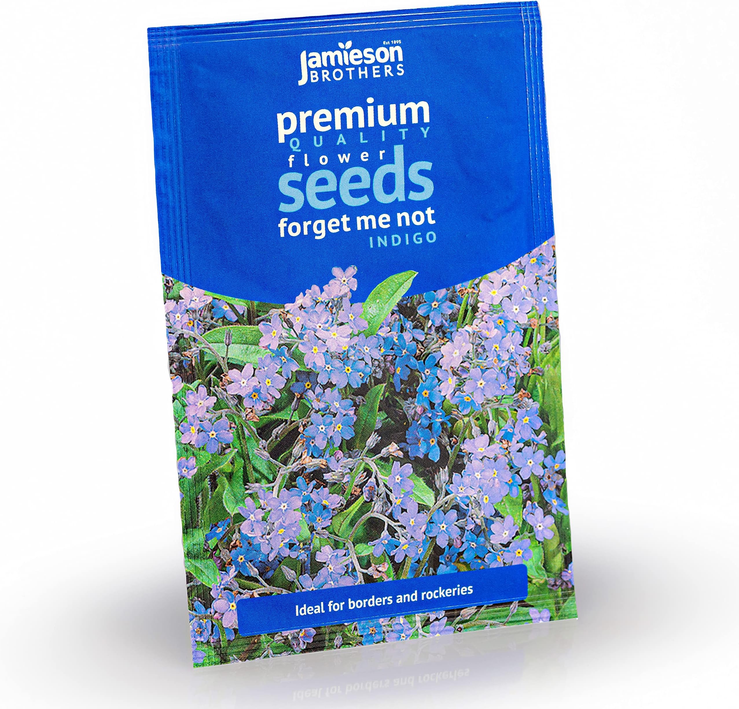Jamieson Brothers® Forget Me Not Indigo Flower Seeds (Approx.300 Seeds) - Grow Beautiful Flowers at Home Or at The Allotment to Attract Pollinators and Add Colour and Fragrance