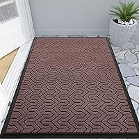 Vista 79 de Yimobra Tapete grande para puerta exterior, 36 x 24 pulgadas, impermeable, resistente, para puerta delantera, tapete de entrada de goma