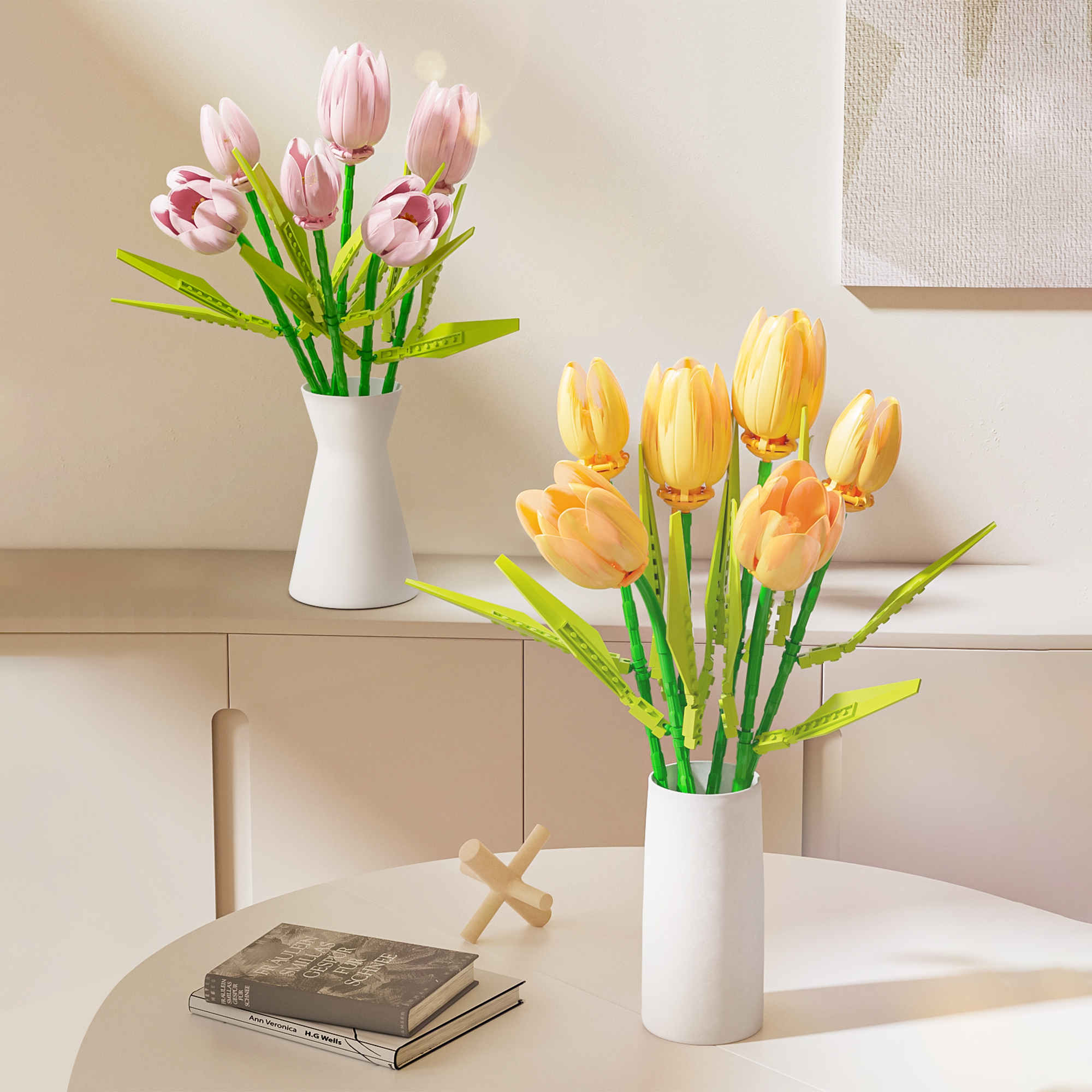 Amazon.com: ZONECYTD Flower Bouquet Building Toy Set Tulips