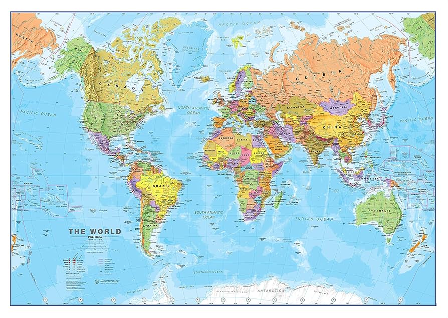 最新 世界大地図 ATLAS OF THE WORLD 最新世界大地圖 / [Latest World Map].: Geographicus Rare