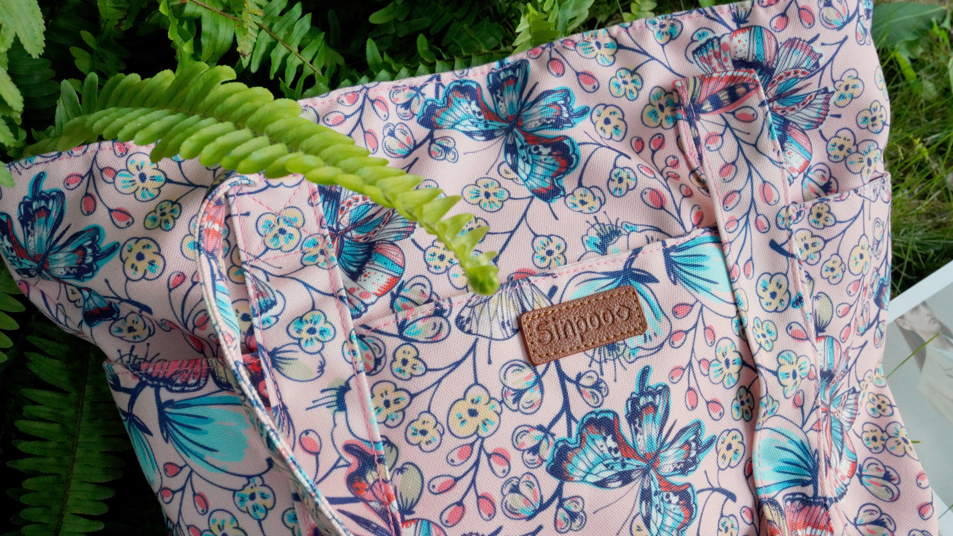 Bolso Tote para mujer, lona grande con cierre miniatura 7