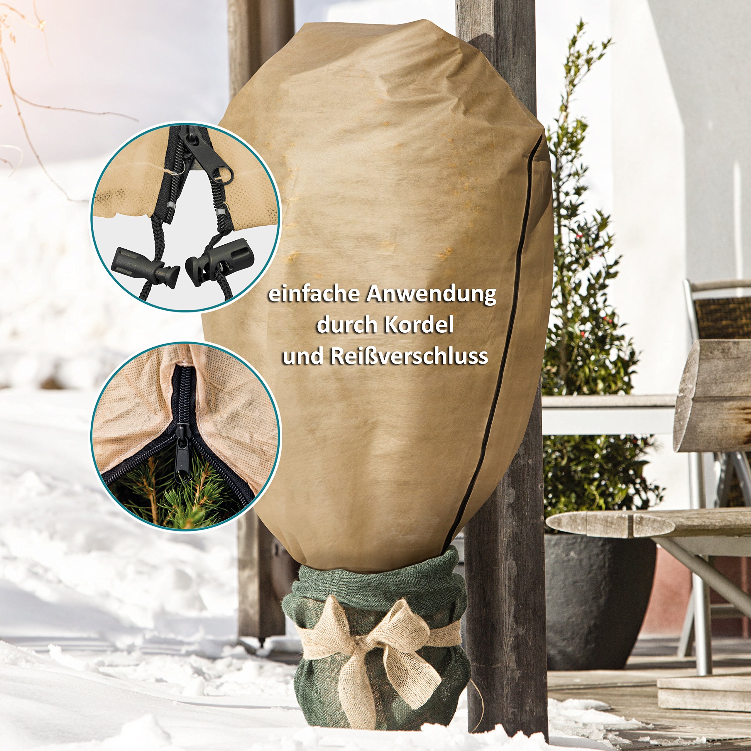 Windhager Winter Fleece Cover Protect XXL, Cold Protection, Frost Protection for Plants Cover Fleece, Winter Protection Cover - Image 2