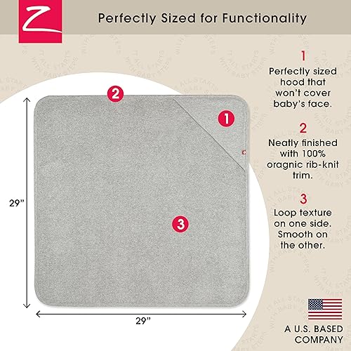Miniatura 4 de Zutano Toallas de bebé con capucha, toalla de baño de algodón orgánico, toalla de bebé ultra suave y absorbente para recién nacidos y bebés, juego