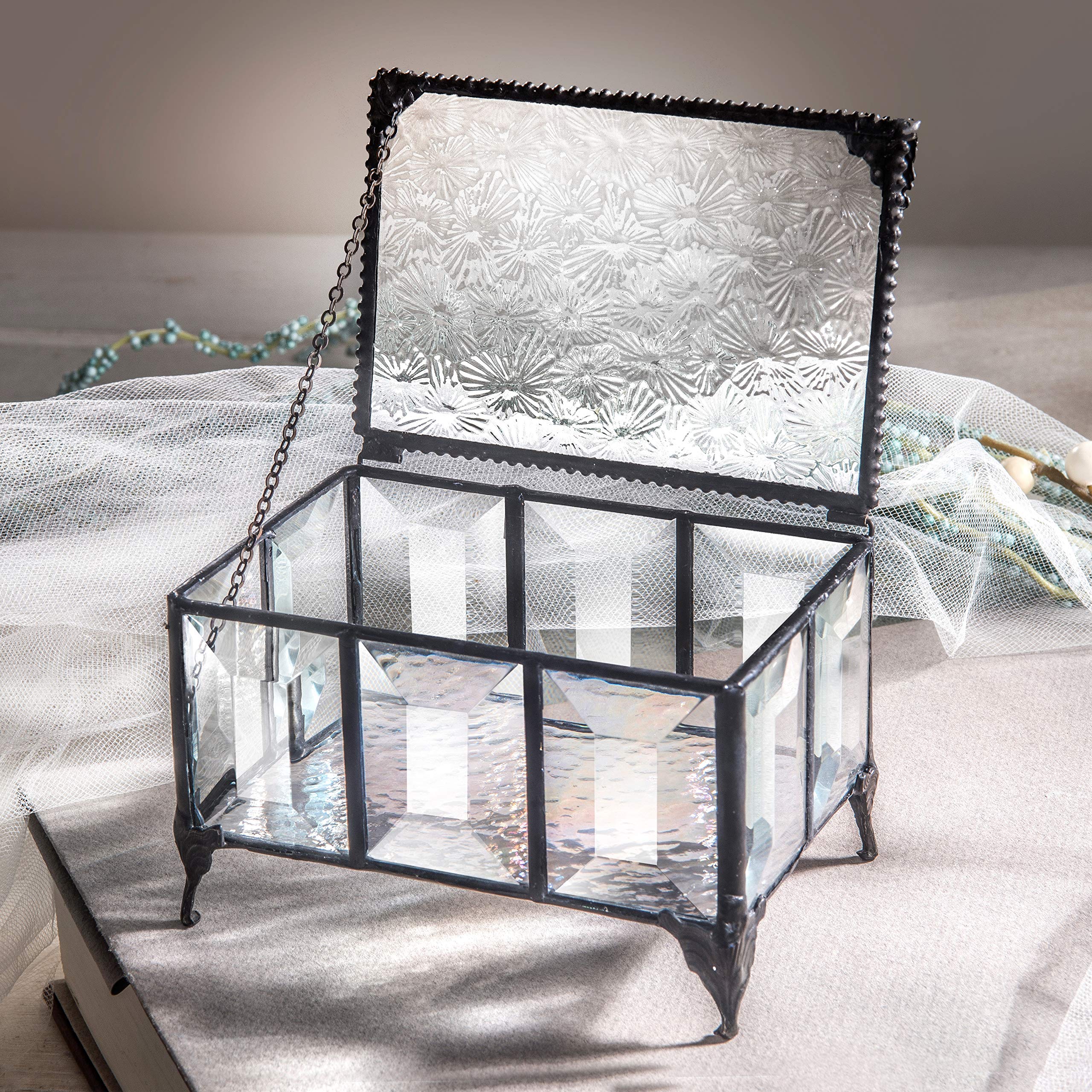 Amazon.com: Decorative Glass Keepsake Box for Jewelry