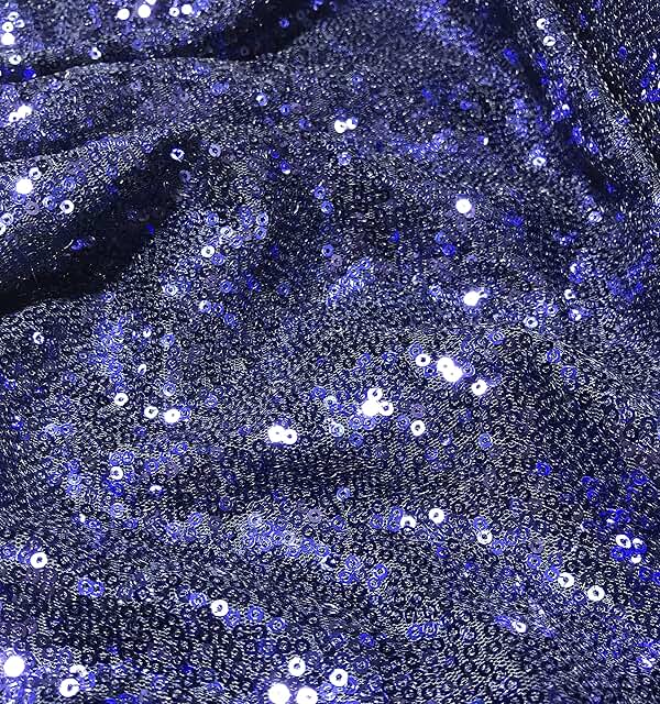 navy blue sequin fabric