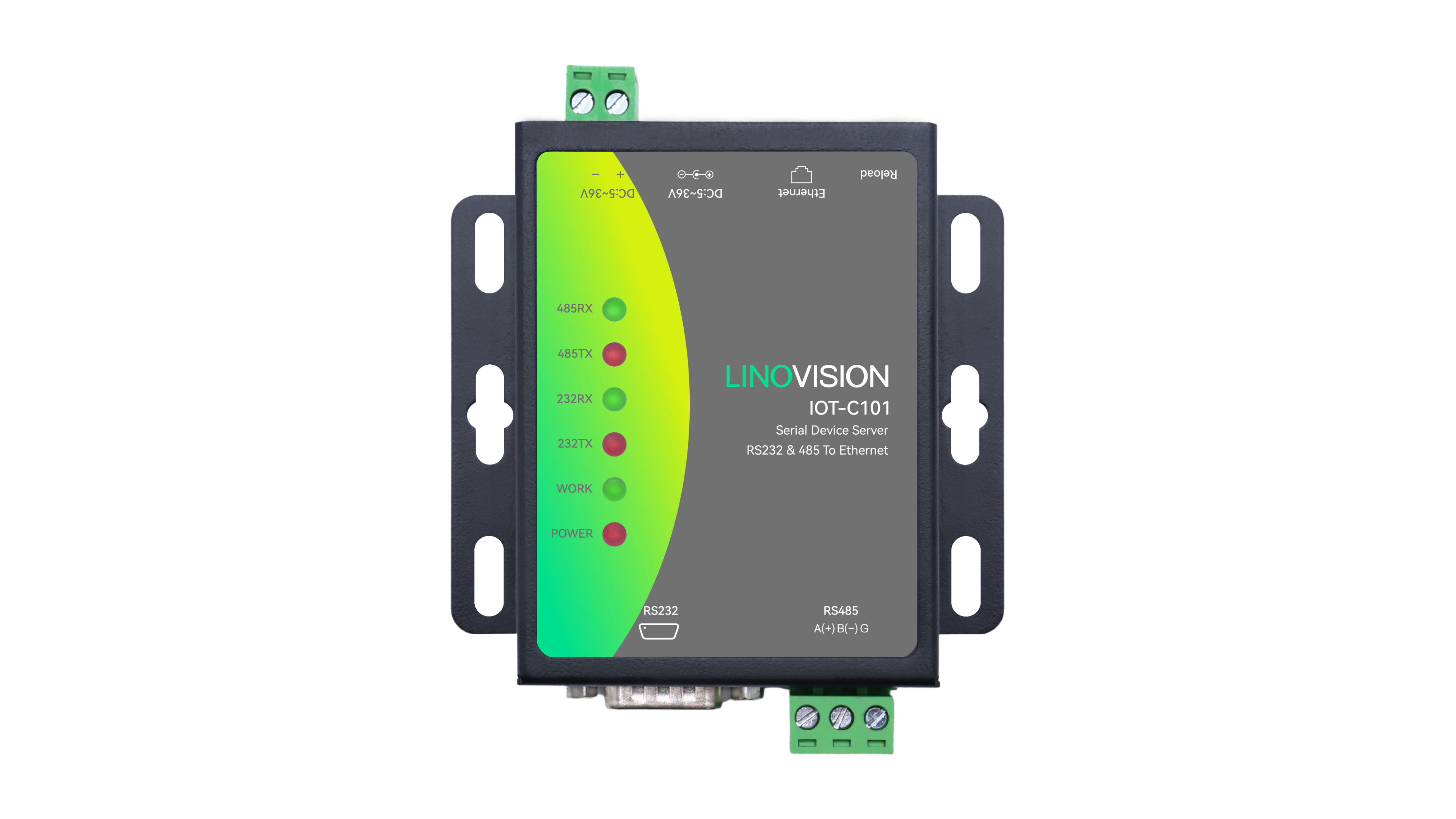 Convertitore RS485 A Ethernet PoE A 2 Canali: Server Seriale Isolato, Gateway Modbus/MQTT, Doppia Porta PoE E Montaggio A Guida DIN