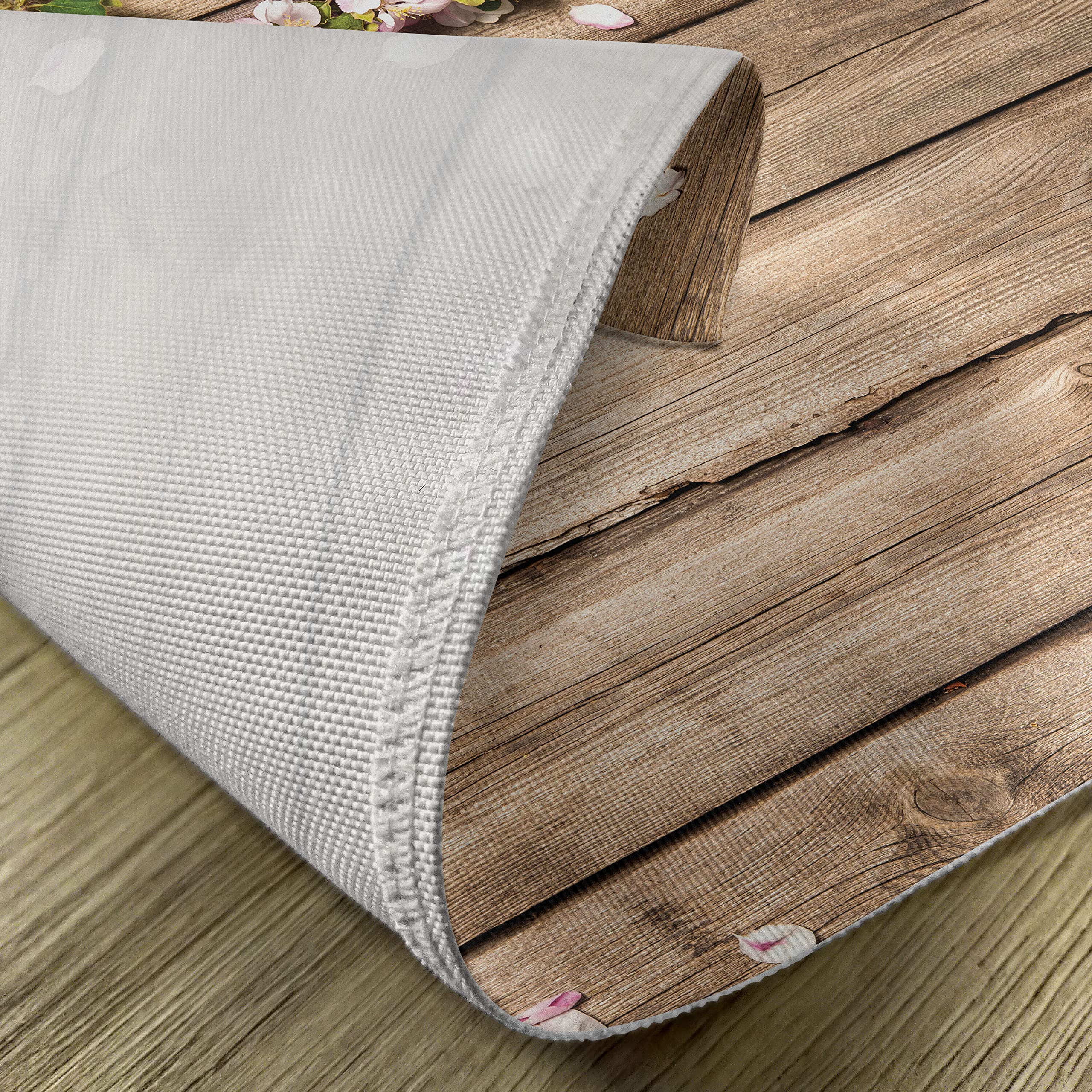 ABAKUHAUS Legno Rustico Tovaglietta Americana Set di 4, Petali Natura, Tovagliette in Tessuto Lavabile per Tavolo da Pranzo Cena, Sabbia Brown Rose