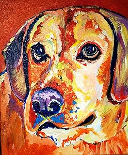 Yellow Labrador Gift, Labrador Wall Art Print, Labrador Mom, Lab Dog Artwork, Gift For Labrador Owner, Dog Painting, Abstract Lab Art