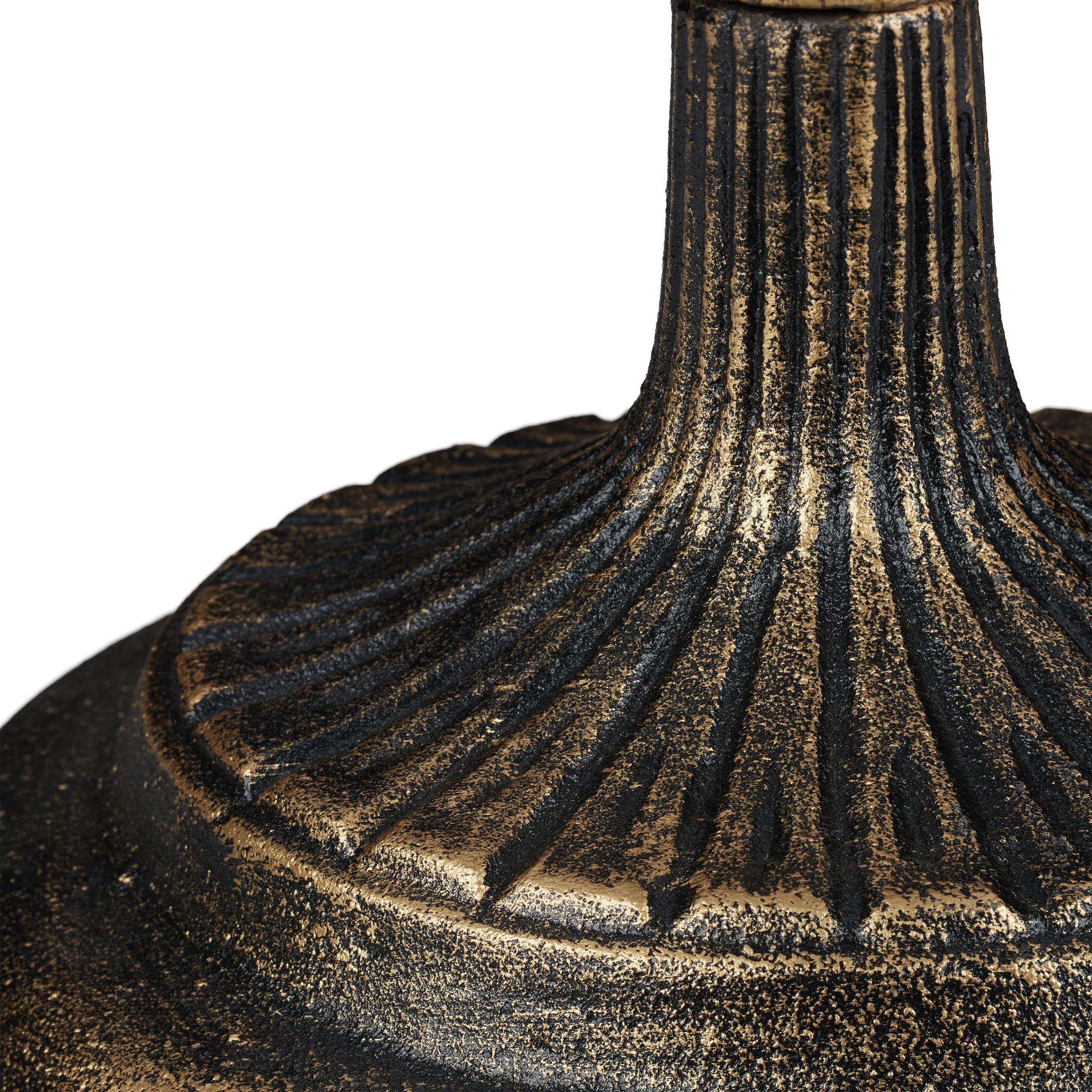 Relaxdays Abreuvoir en Fonte pour Oiseaux Sauvages, Jardin, Design Antique, 74,5 cm, Bronze