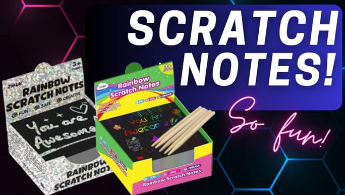 Amazon.com: ZMLM Rainbow Scratch Paper Art Crafts Mini Notes